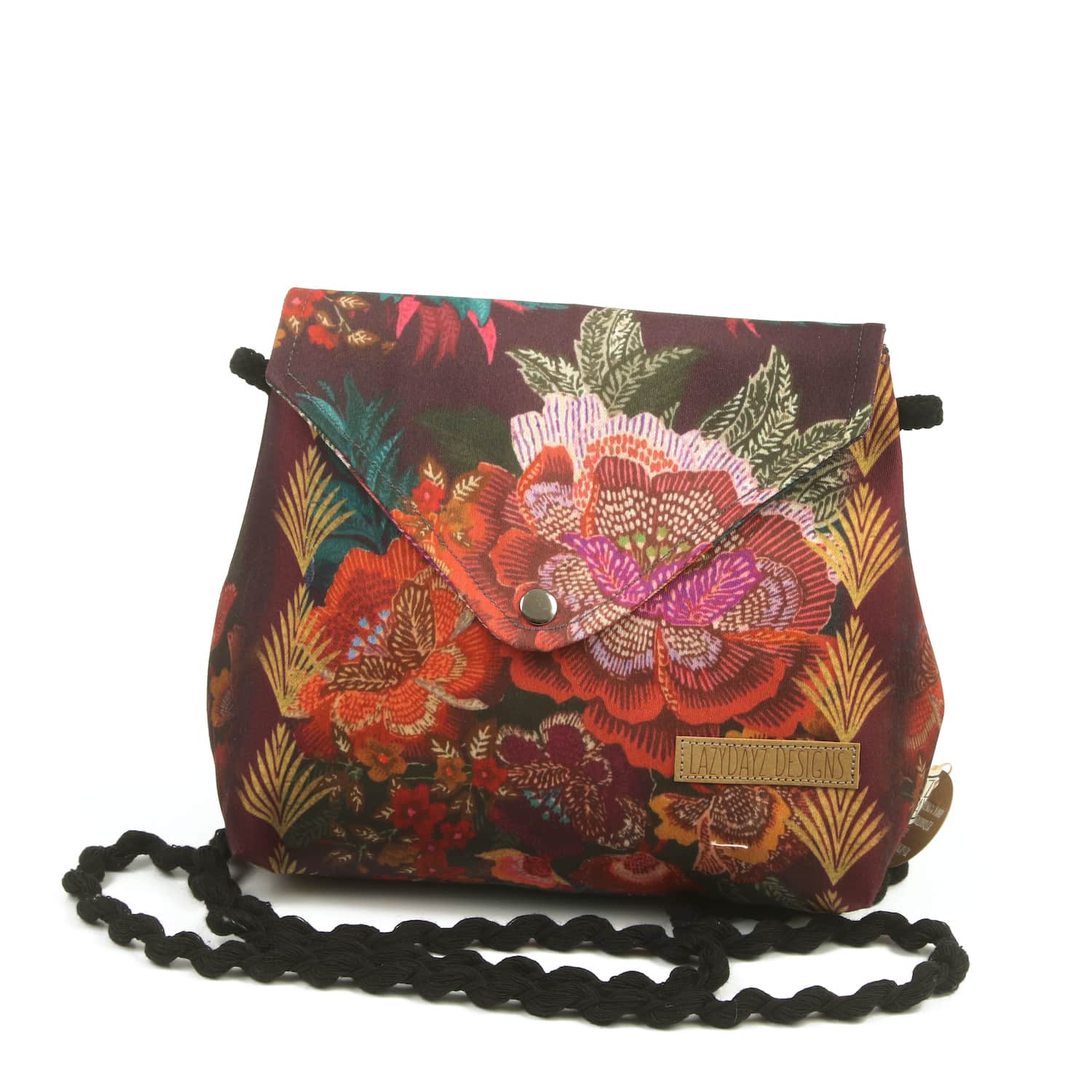Χιαστί γυναικεία τσάντα με φλοράλ print
